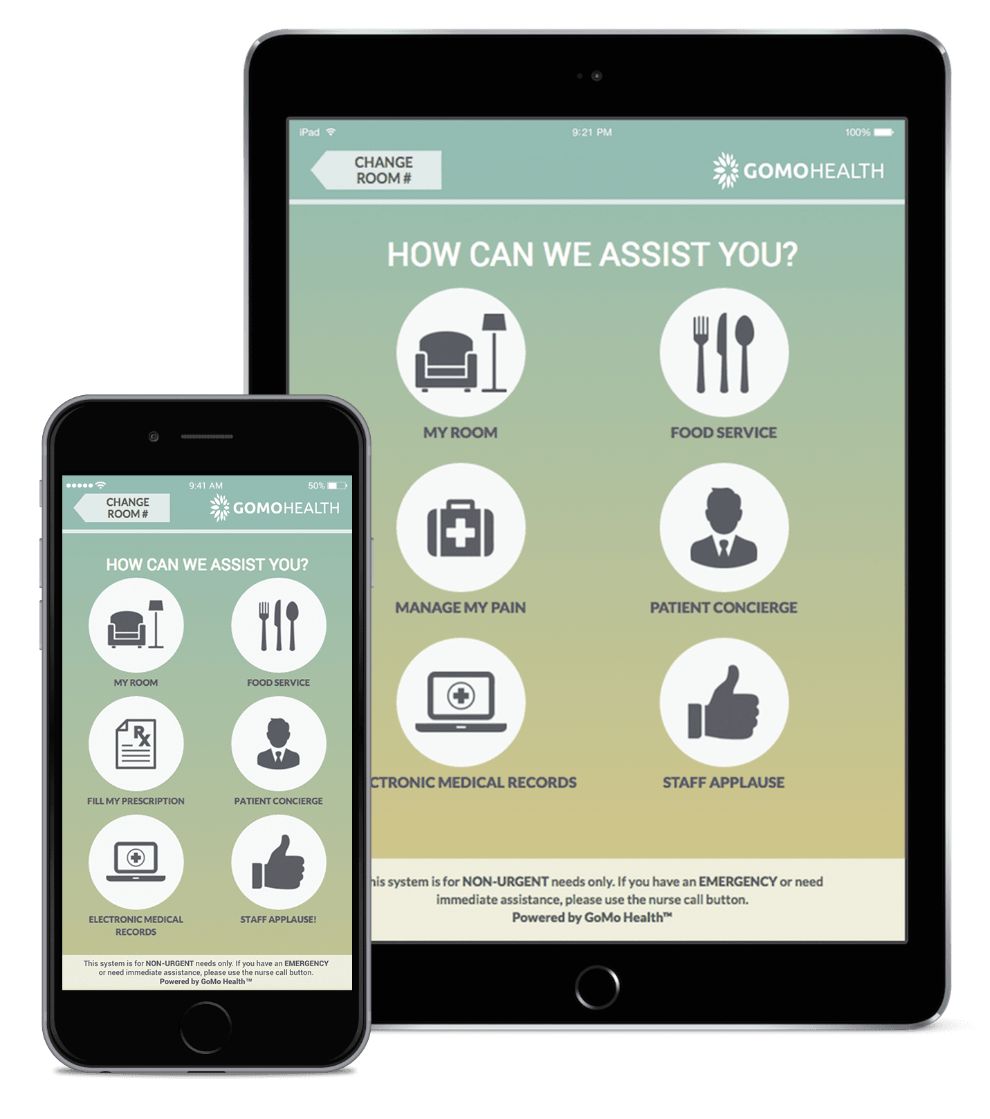 Concierge app on tablet and mobile devices