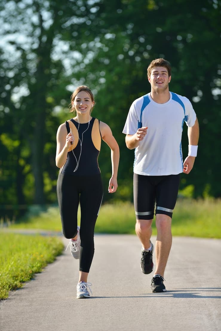 Health and fitness concierge service showing people running