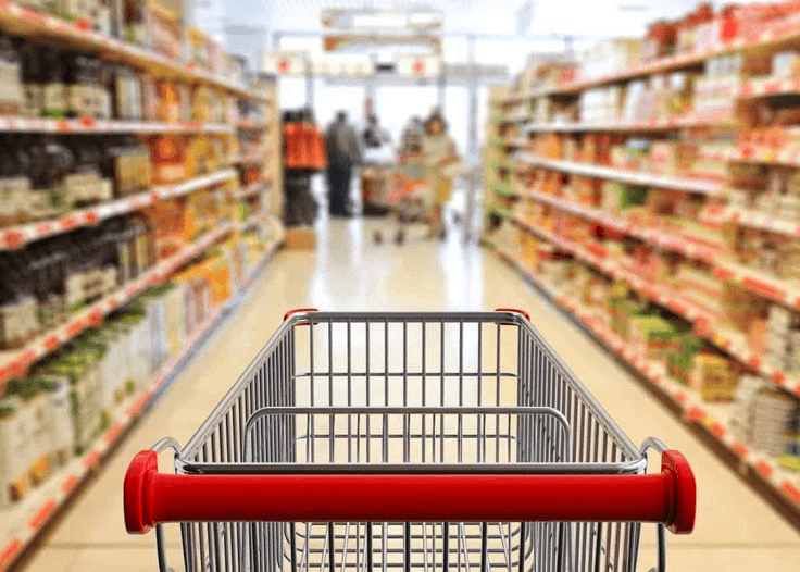 Grocery store background